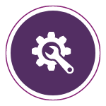 purple gear icon