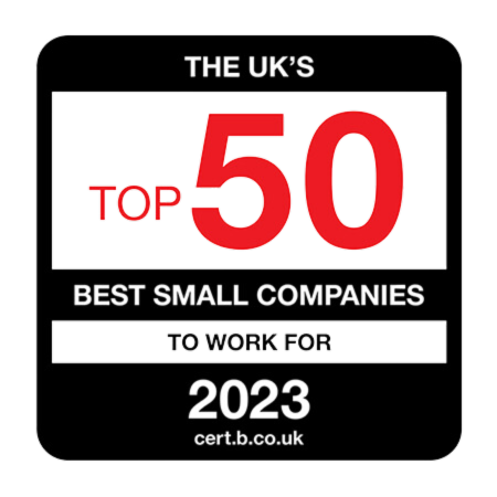 Excalibur Communications, Swindon - Best Companies UK Top 50 Small Companies to Work For logo.