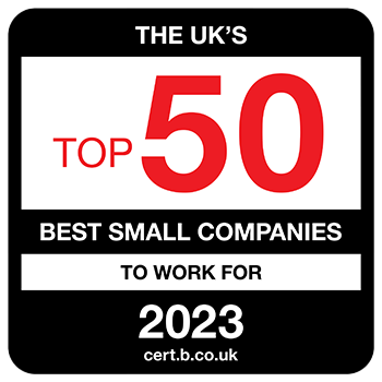 Best Companies UK Top 50 Small Companies to Work For 2023 - Excalibur Communications.