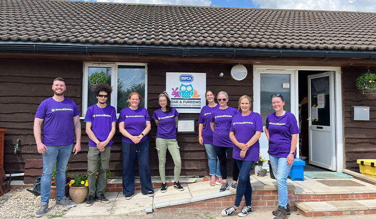 Excalibur Team volunteering at RSPCA Oaks & Furrows Centre, Swindon.